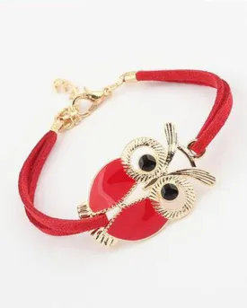 Owl Leather Rope Bracelet
