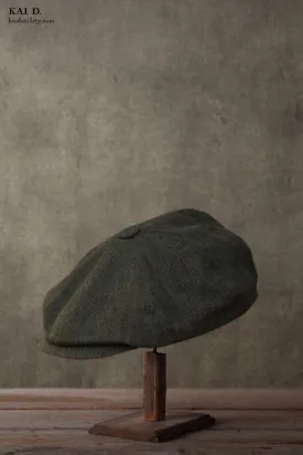Peaky Hat - Two Tone Linen Herringbone - M