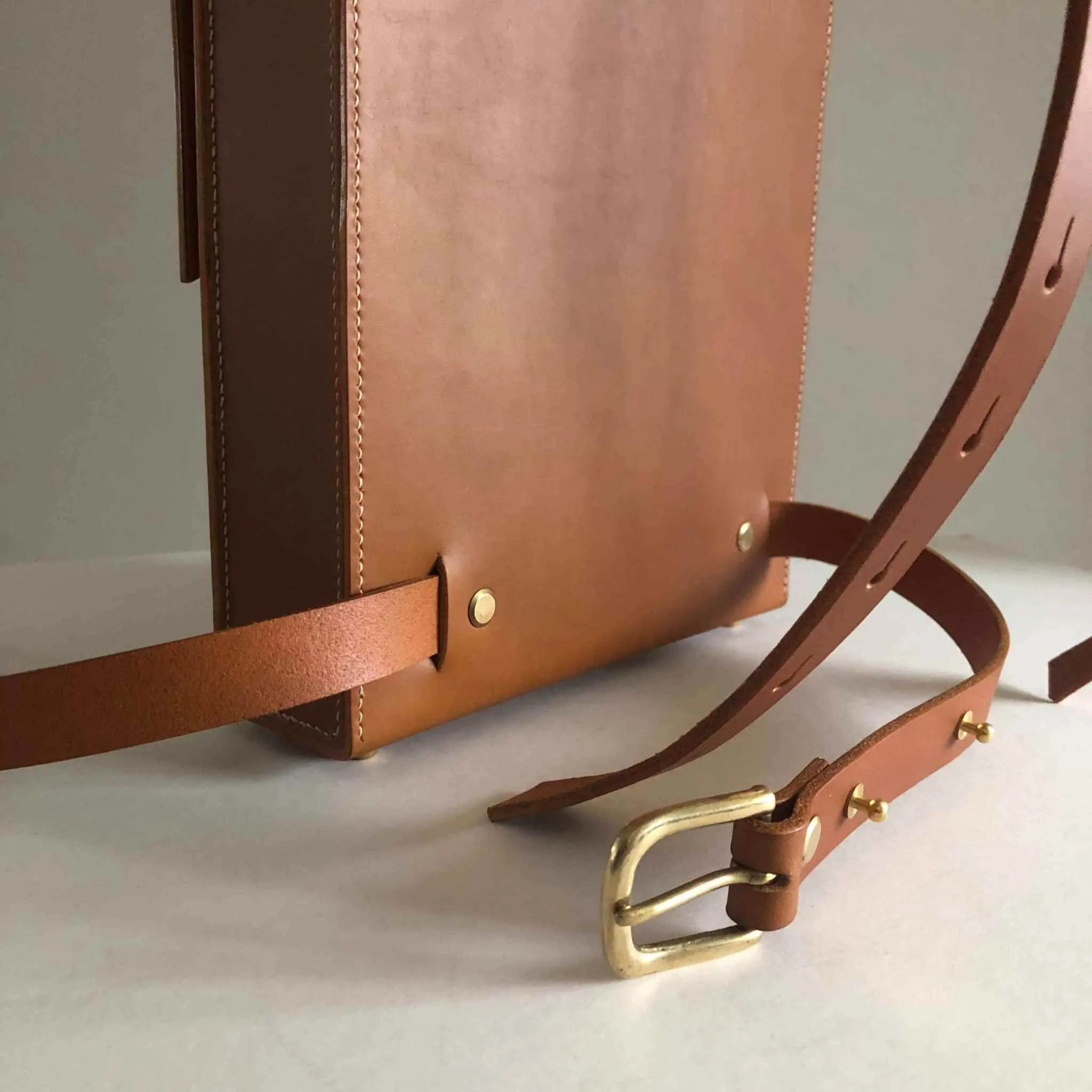 Pioneer Tan Leather Backpack