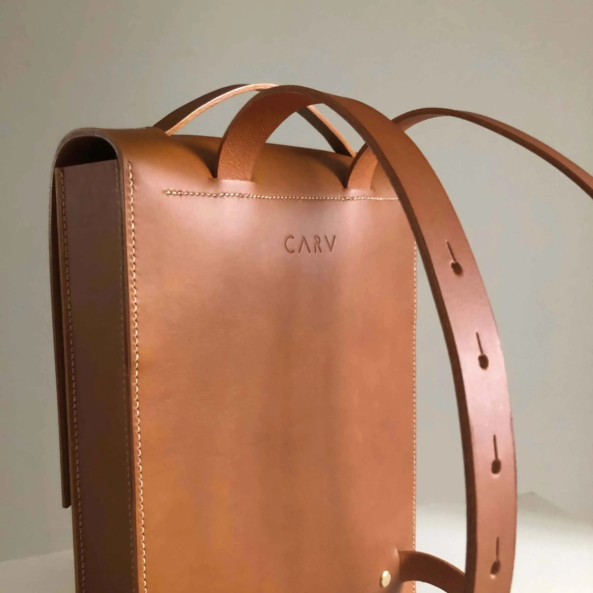 Pioneer Tan Leather Backpack