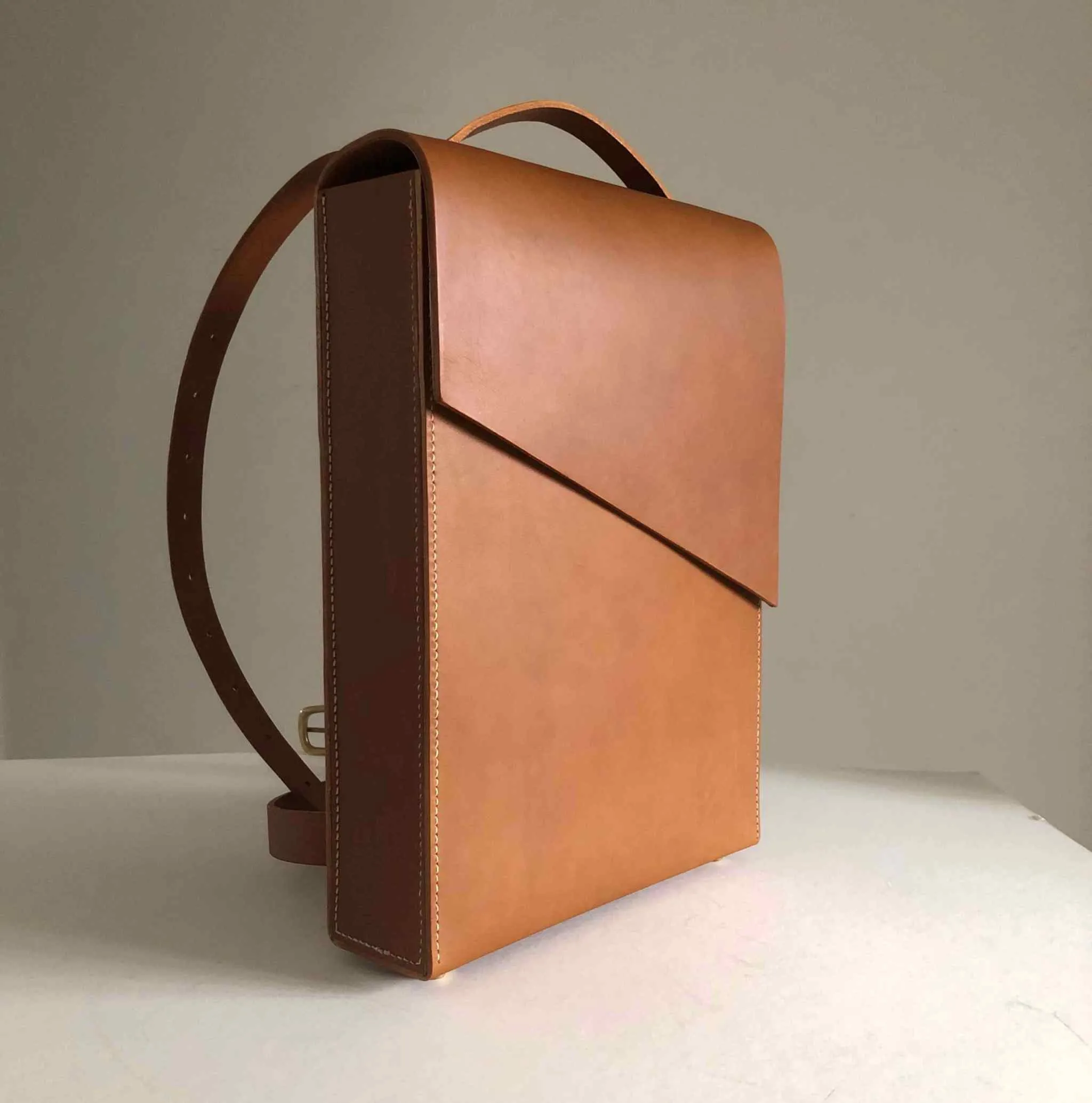 Pioneer Tan Leather Backpack