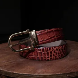 Premium Italian Croco Tan Belt