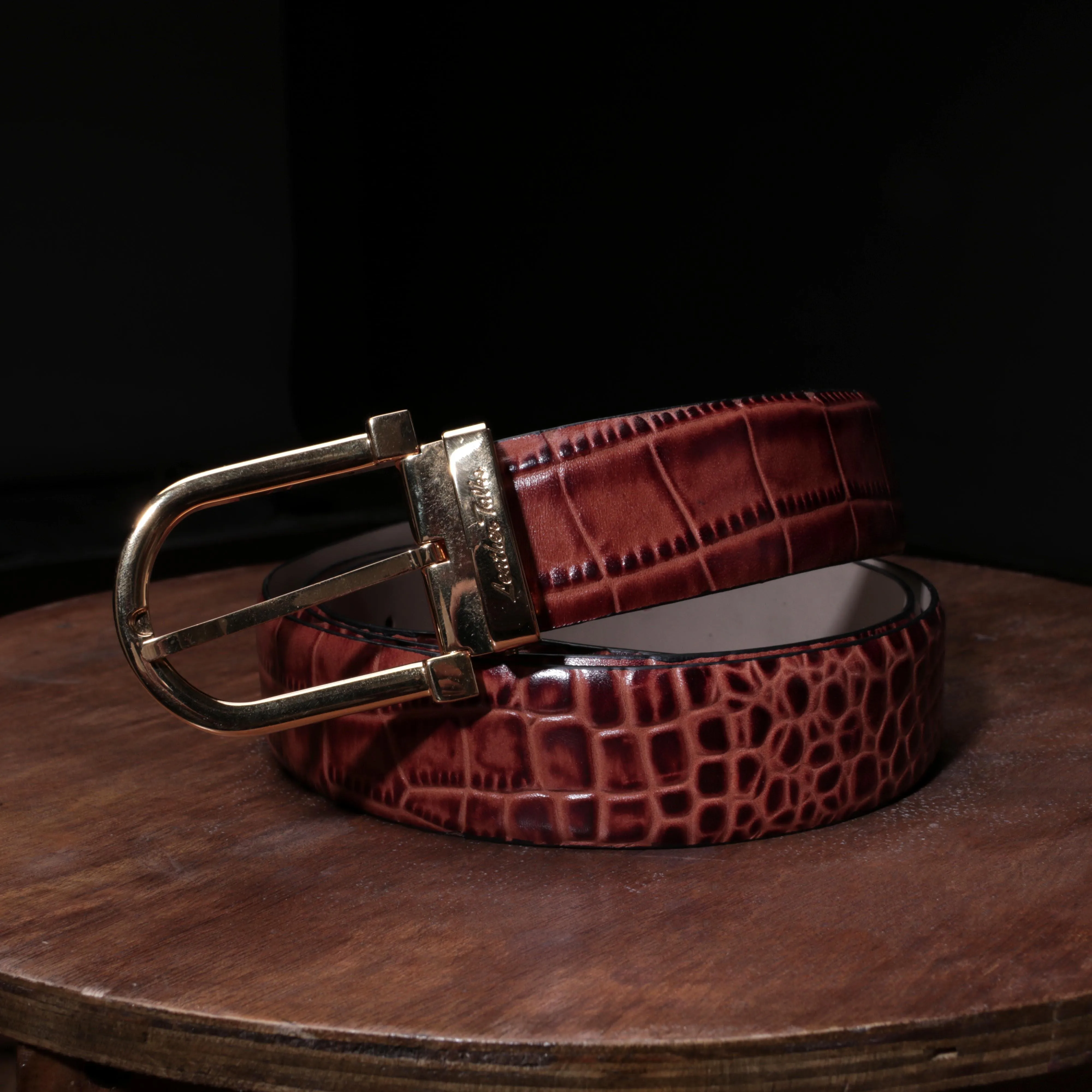 Premium Italian Croco Tan Belt