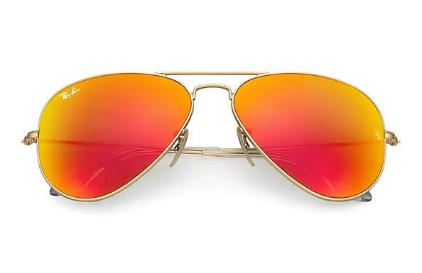 Ray-Ban 0RB3025-AVIATOR FLASH LENSES Gold SUN