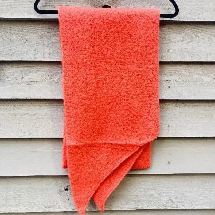 Red Asymmetric Blanket Scarf