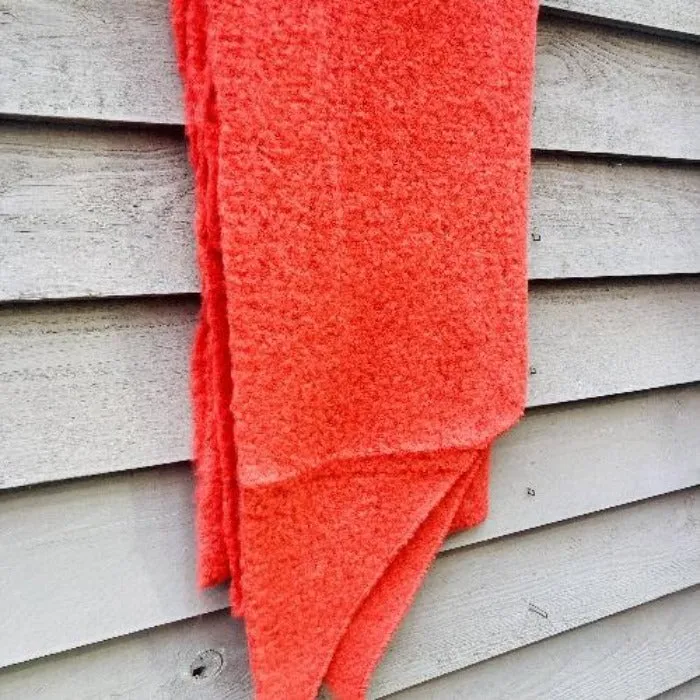 Red Asymmetric Blanket Scarf