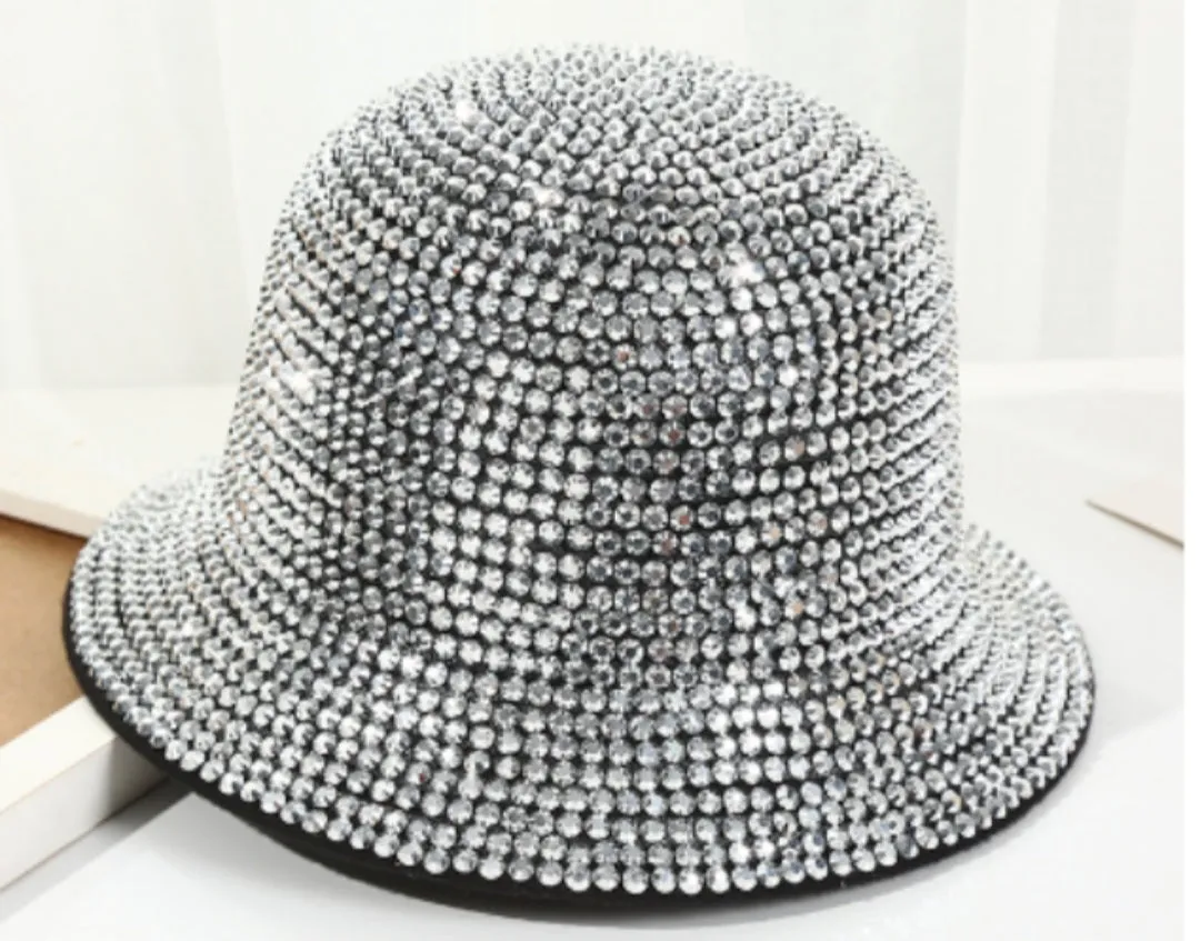 Rhinestone Fedora and Bucket Hats