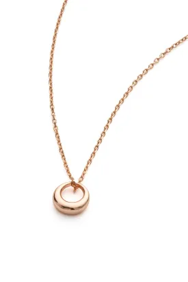 Rose Gold Dainty Circle Necklace