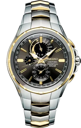 Seiko Coutura Perpetual Chronograph 44.0 mm Gray Dial Men's Watch (SSC376)