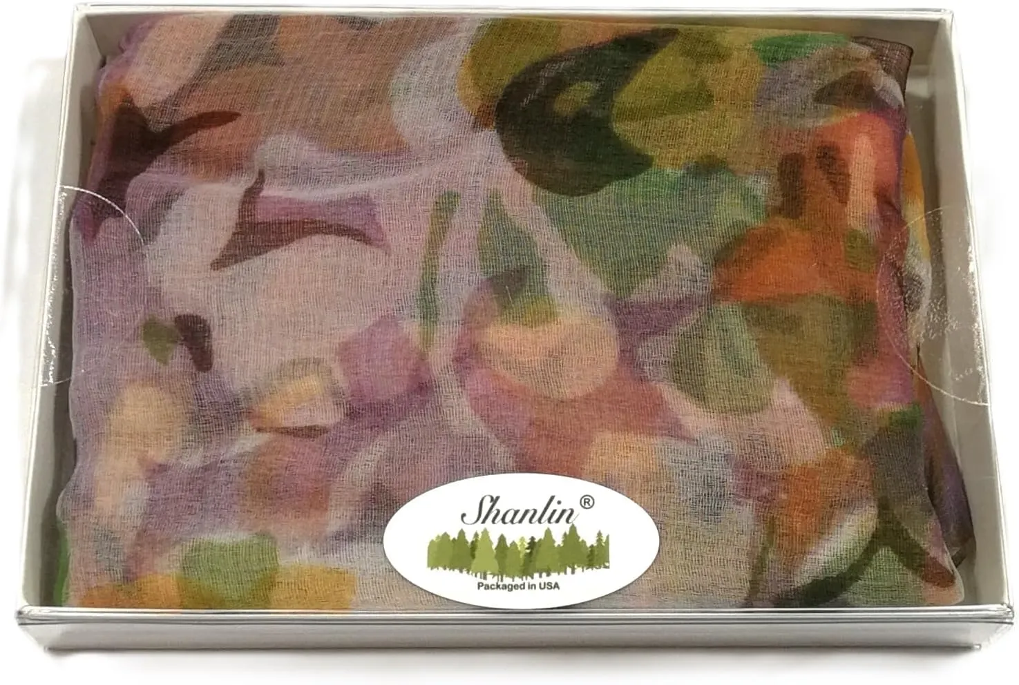 Shanlin Mulberry Silk Long Scarves in Gift Box (65"x39.5")