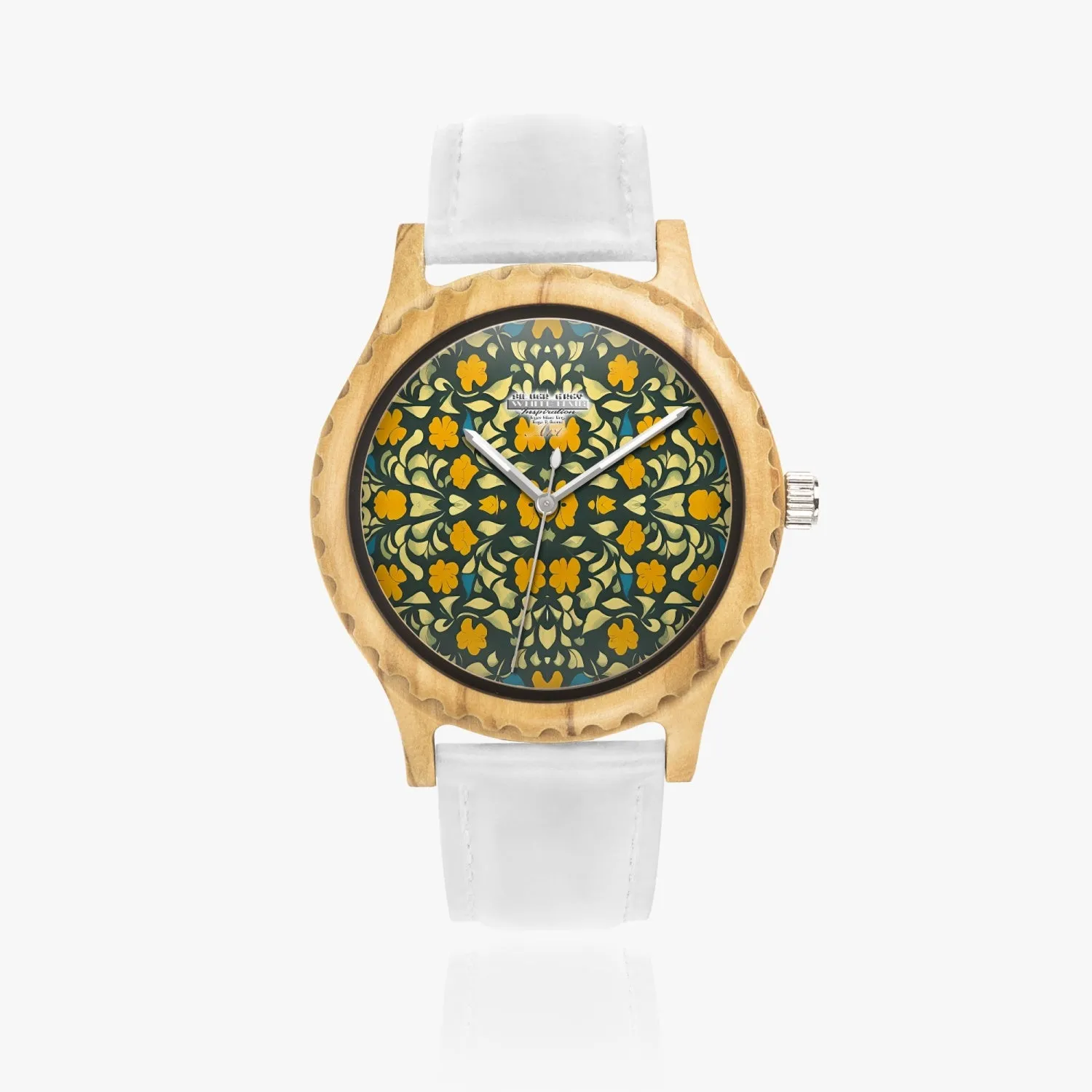 Silver grey white hair inspirationItalian Olive Lumber Wooden Watch - Leather Strap