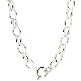 Silver Oval Belcher Charm Bracelet