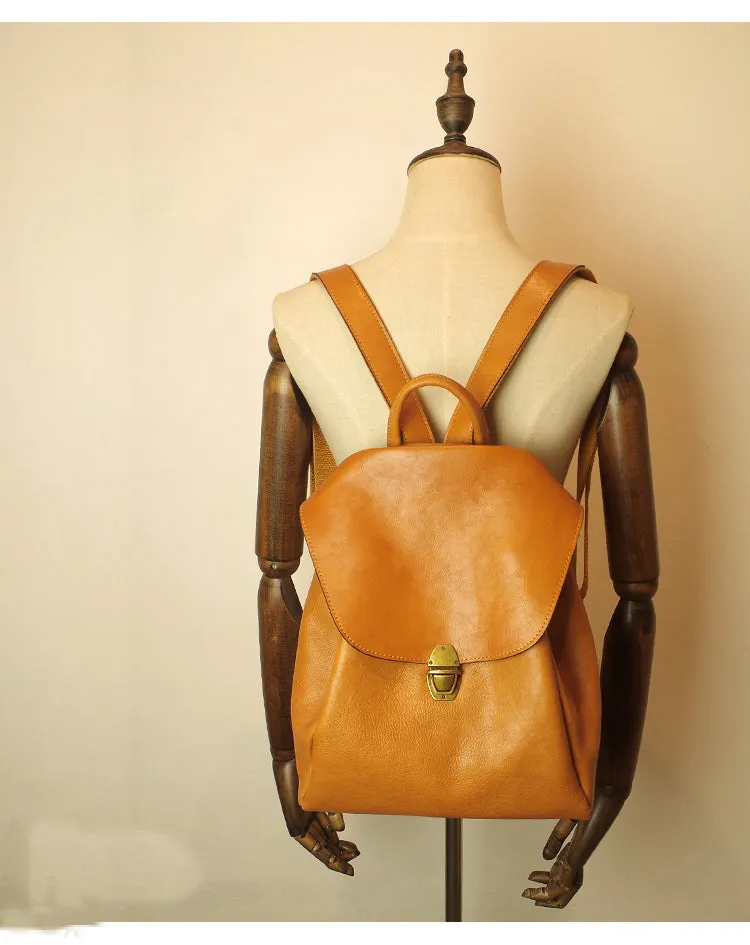 Simple Classic Vintage Leather Backpack