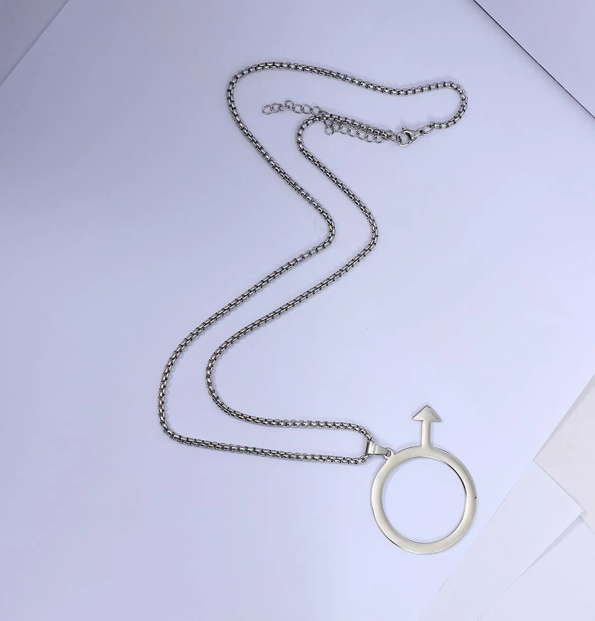 Stainless Steel Male Mens Symbol Pendant Necklace for Men