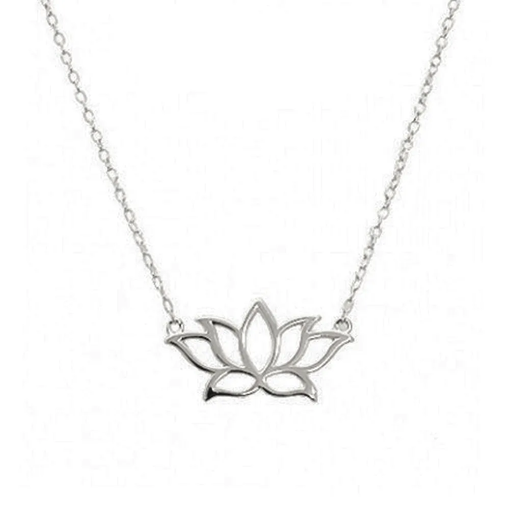 Sterling Silver Lotus Necklace