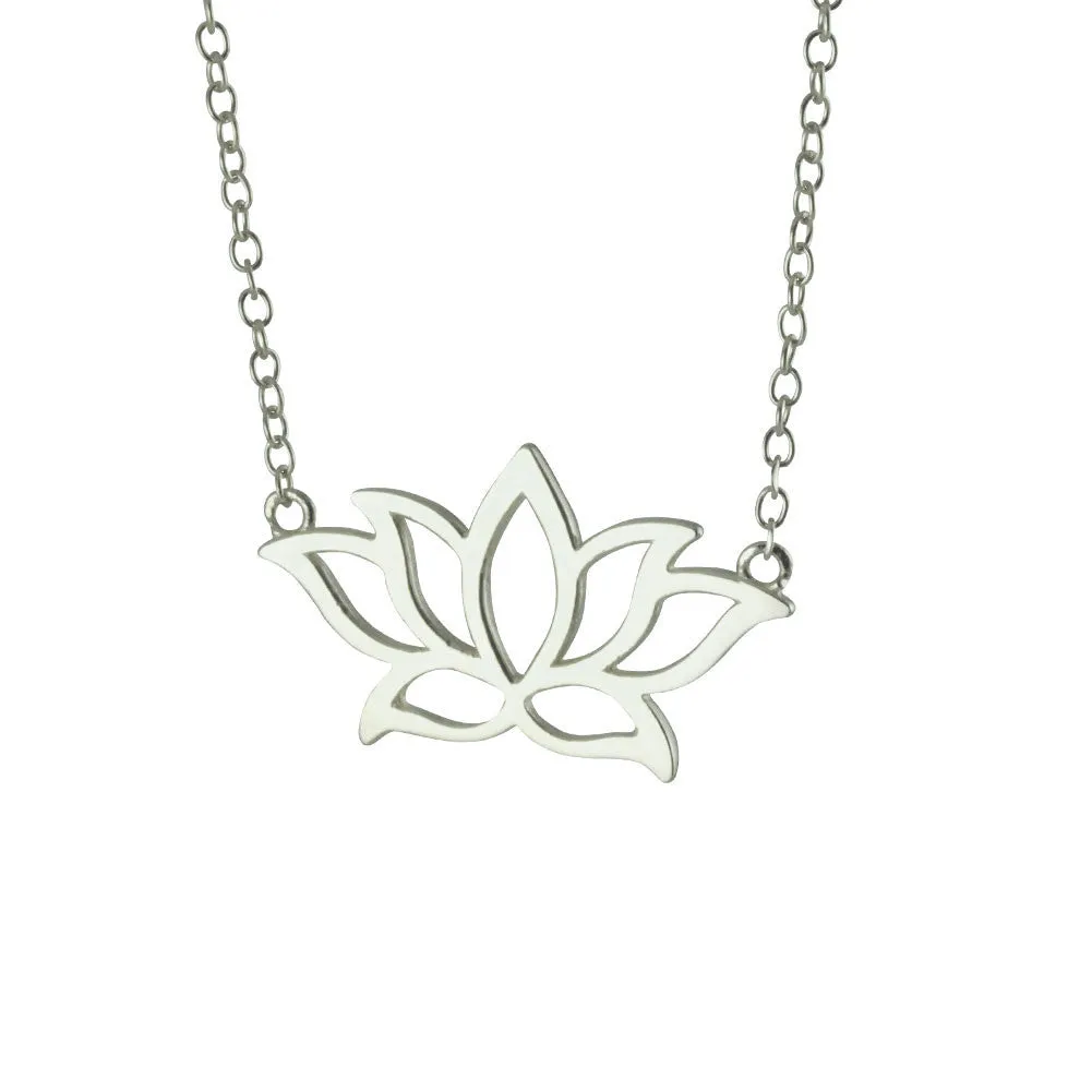 Sterling Silver Lotus Necklace