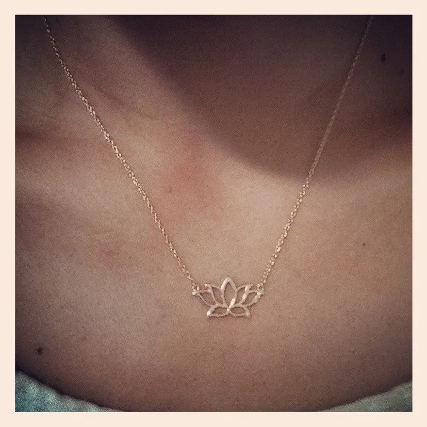 Sterling Silver Lotus Necklace