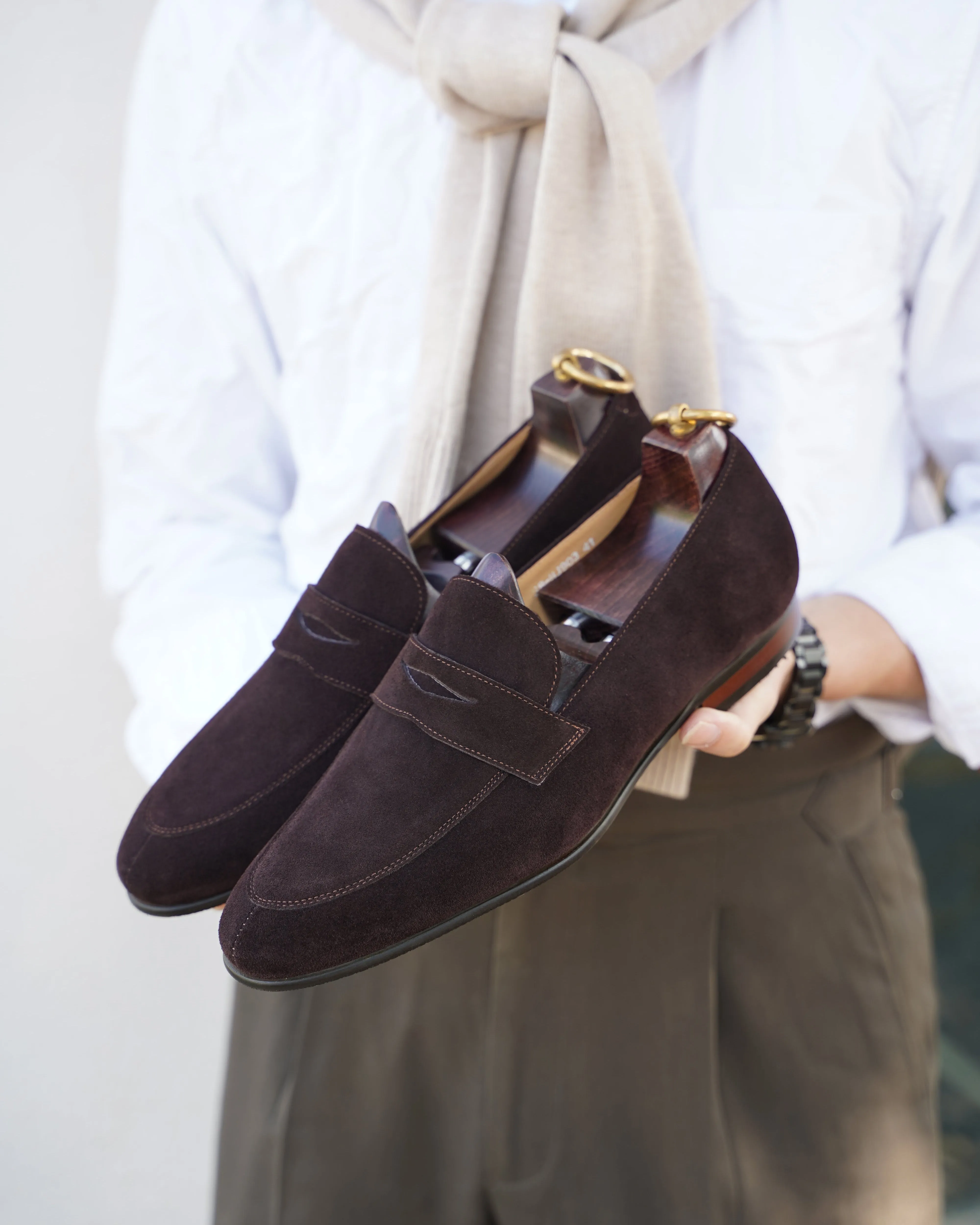 Suede Penny Loafers