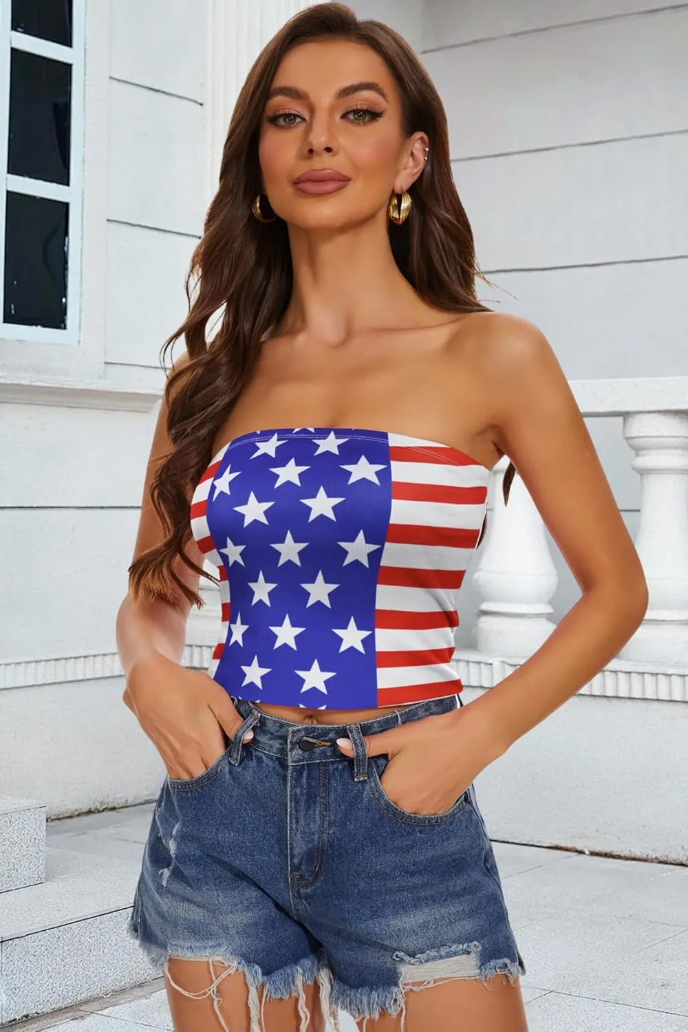 Summer Tube Tops Basic Crop Tops for Women Strapless Tank Casual Tunics Sexy Short Shirts