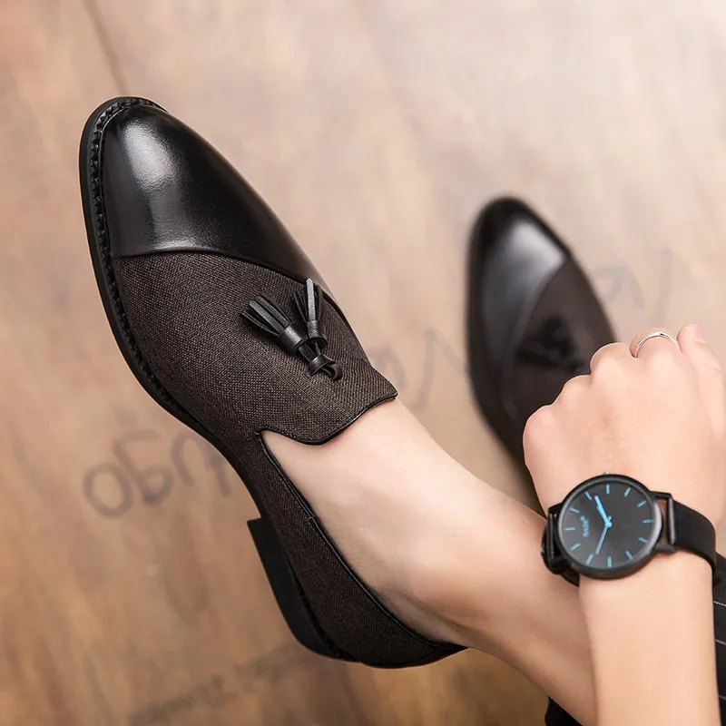 The Opulenza - Unique Design Tassel Leather Loafers