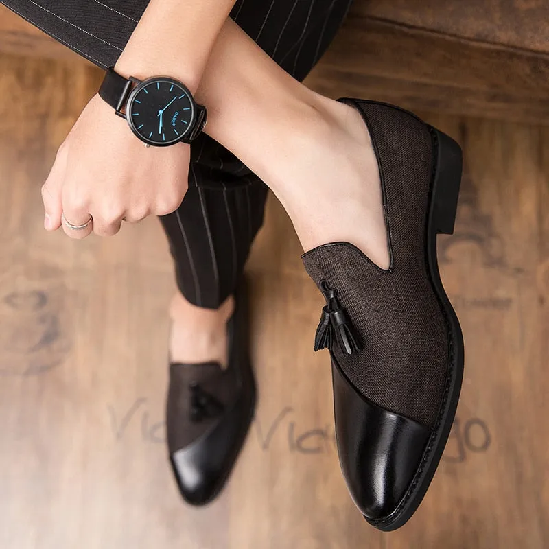 The Opulenza - Unique Design Tassel Leather Loafers