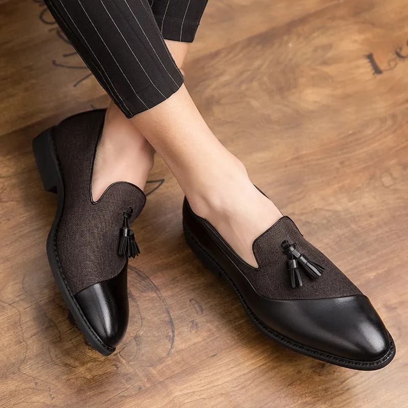 The Opulenza - Unique Design Tassel Leather Loafers