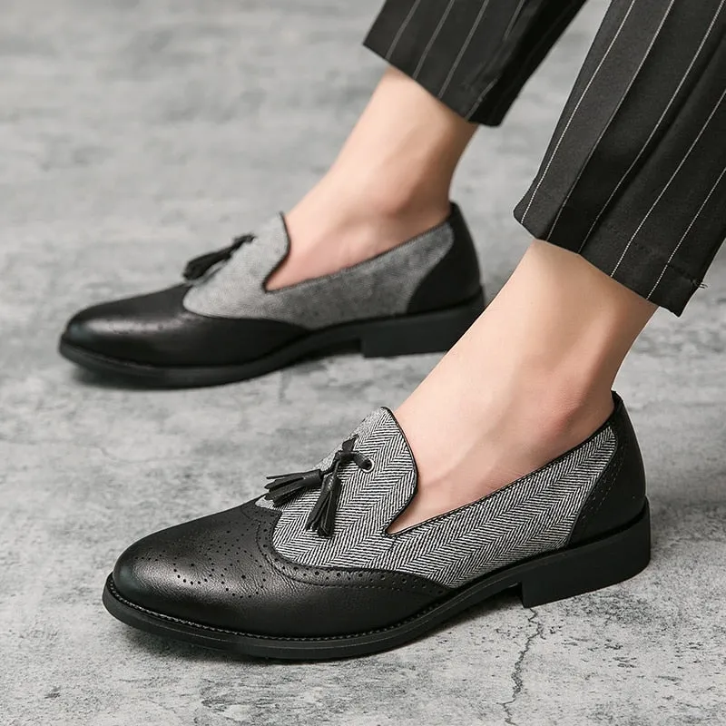The Opulenza - Unique Design Tassel Leather Loafers