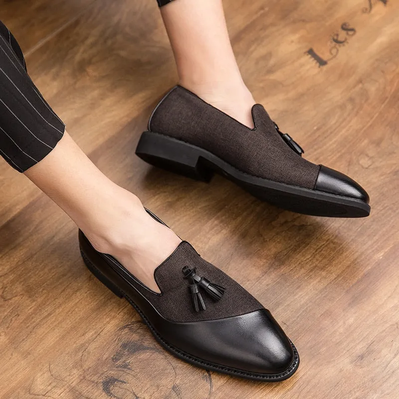 The Opulenza - Unique Design Tassel Leather Loafers