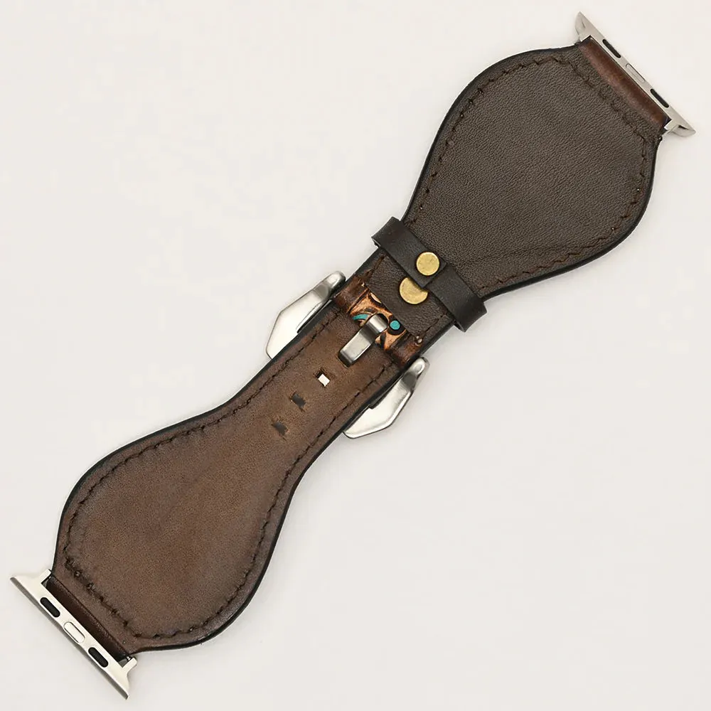 The Paisley 45 Leather Apple Watch Band