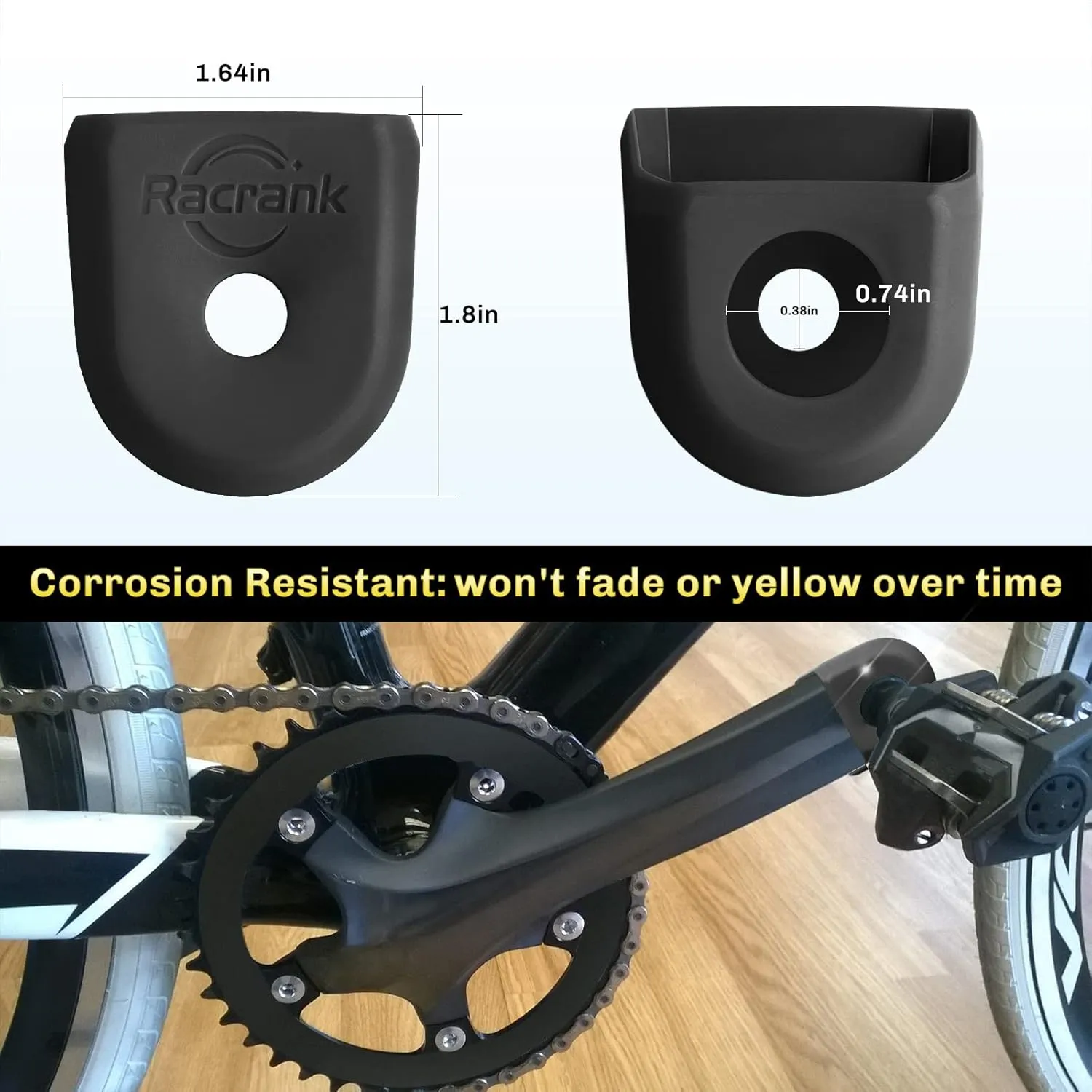 Universal Crank Boots, Crank Protectors for Bicycle Cranks, Crank Boot Protectors for Mountain Bike Road Bike, Pack of 2