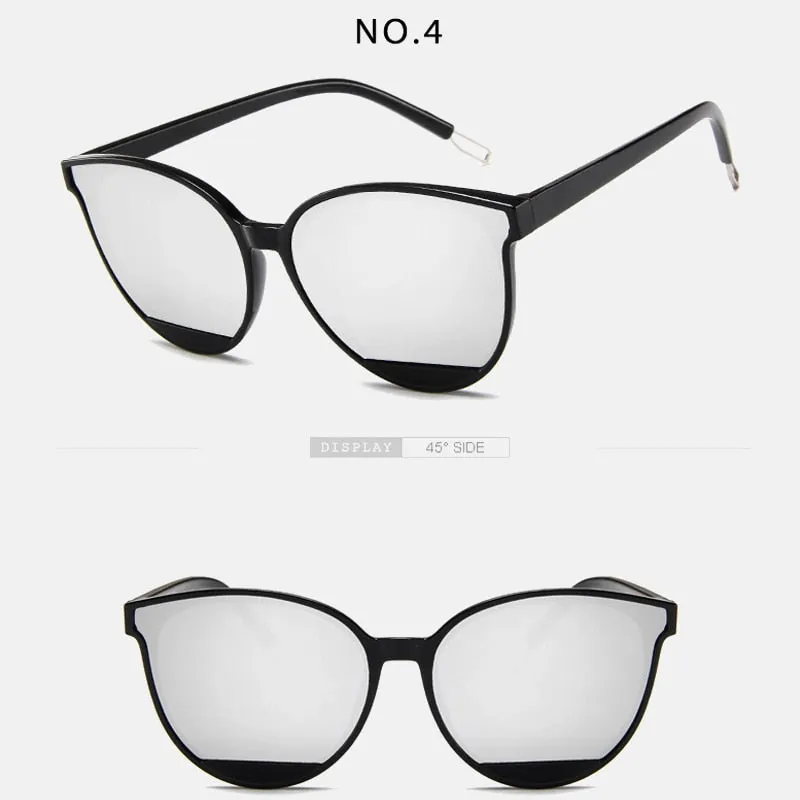 VenusFox Classic Oval Red Ladies Fashion Round Frame Sunglasses Mirror Female Vintage Plastic Ocean Sun Glasses Rimmed Eyewear
