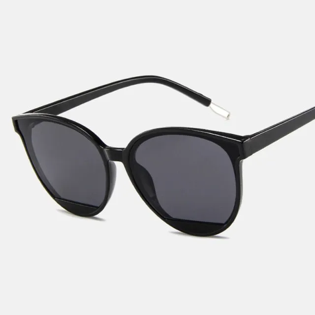 VenusFox Classic Oval Red Ladies Fashion Round Frame Sunglasses Mirror Female Vintage Plastic Ocean Sun Glasses Rimmed Eyewear