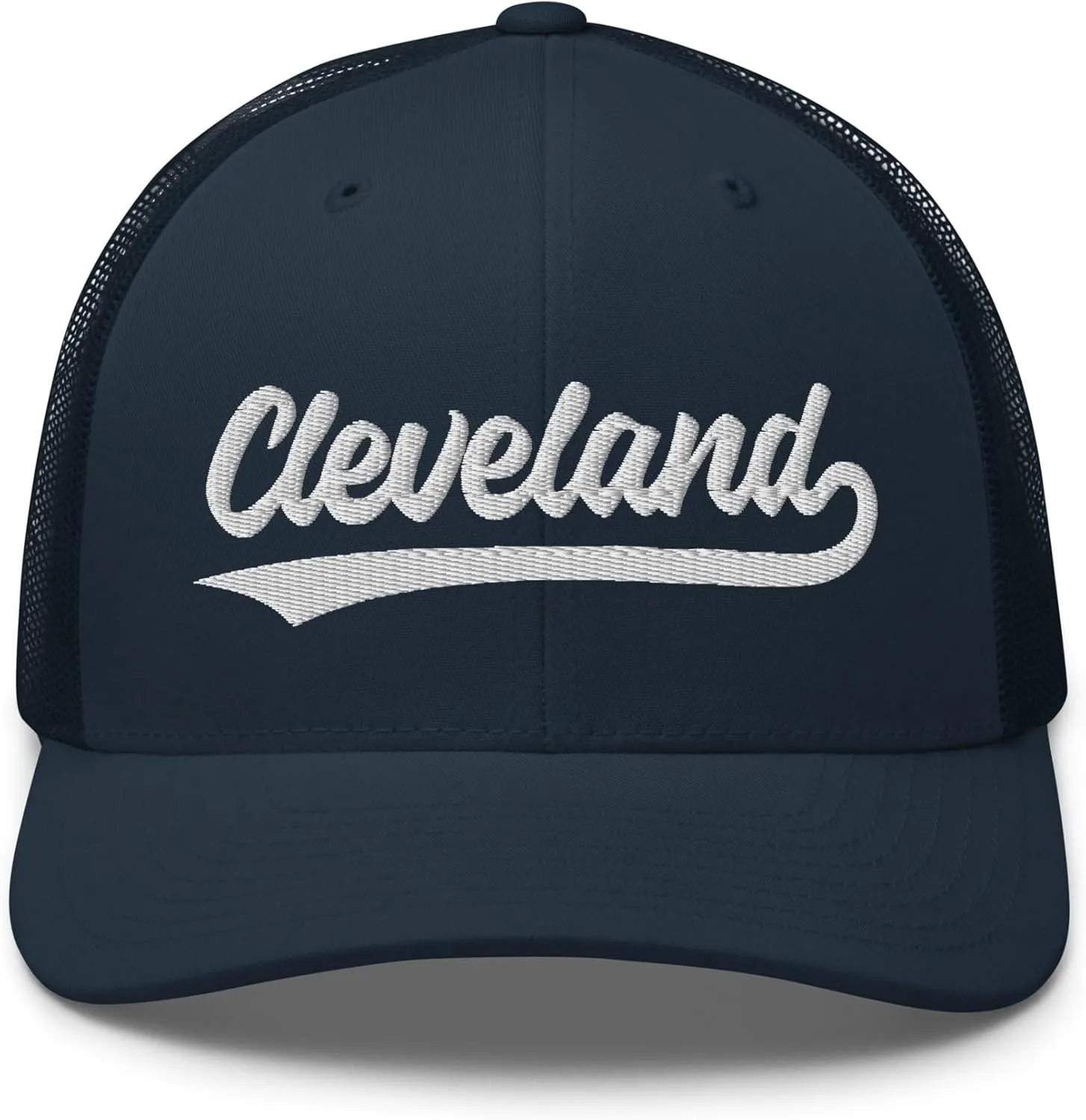 Vintage Cleveland Script Mesh Retro Cleveland Trucker Hat Cap