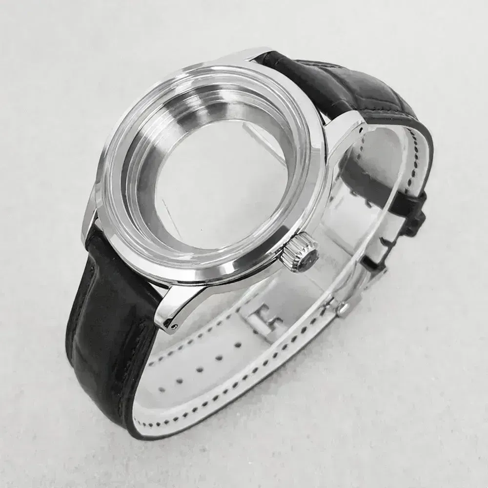 Watch Case 39mm Leather Watch Strap