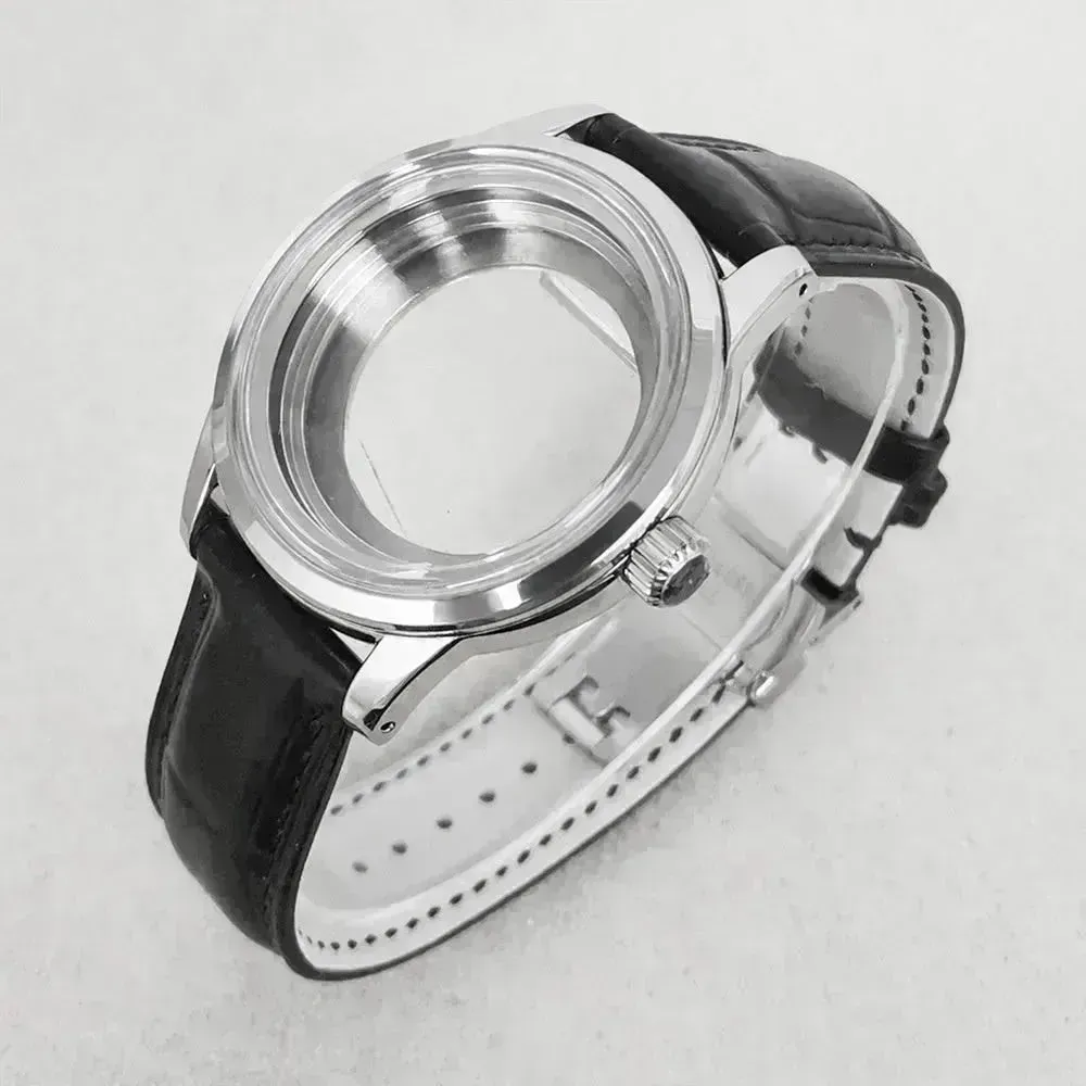 Watch Case 39mm Leather Watch Strap