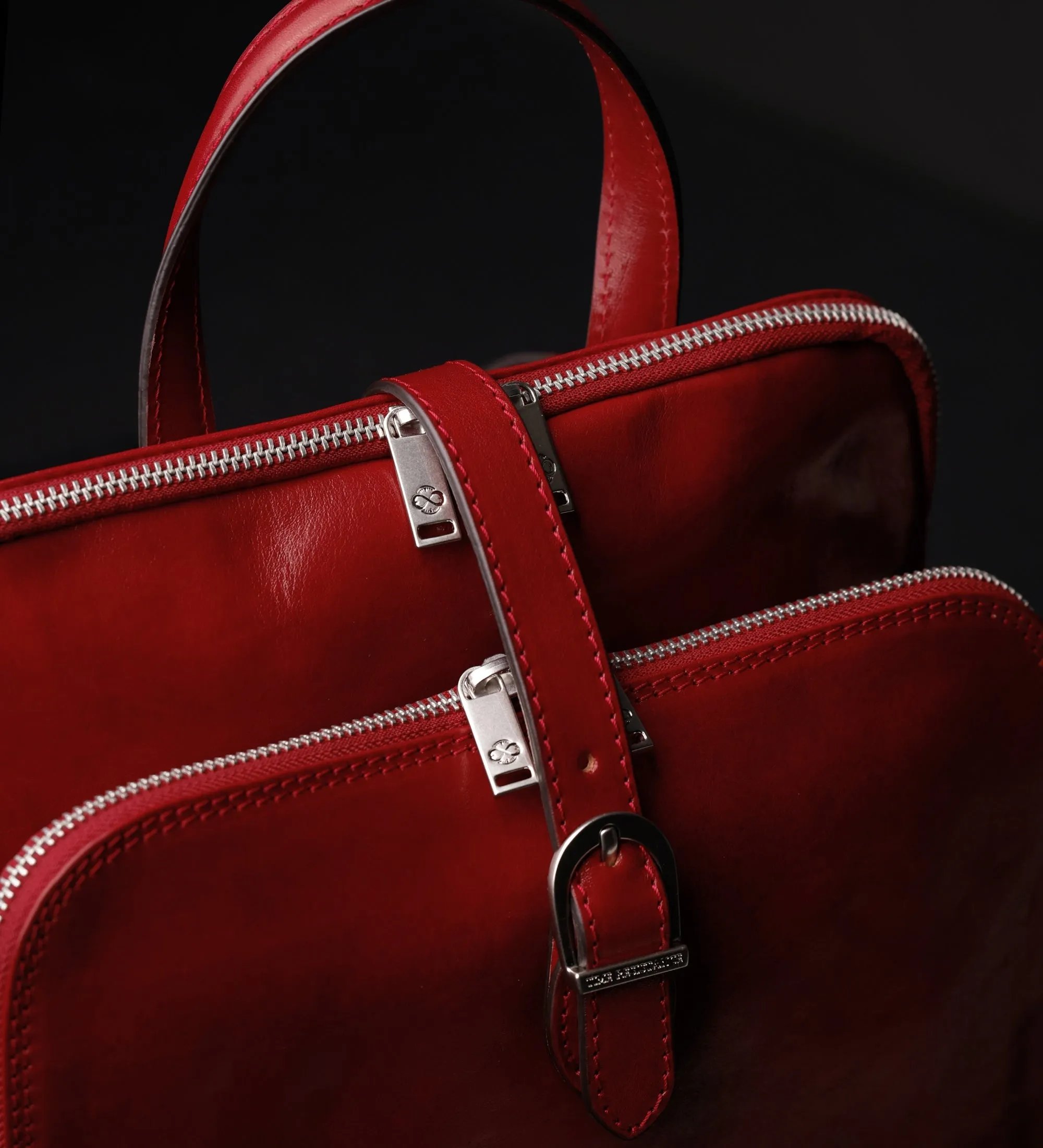 Womens Convertible Leather Backpack Shoulder Bag - Clarissa