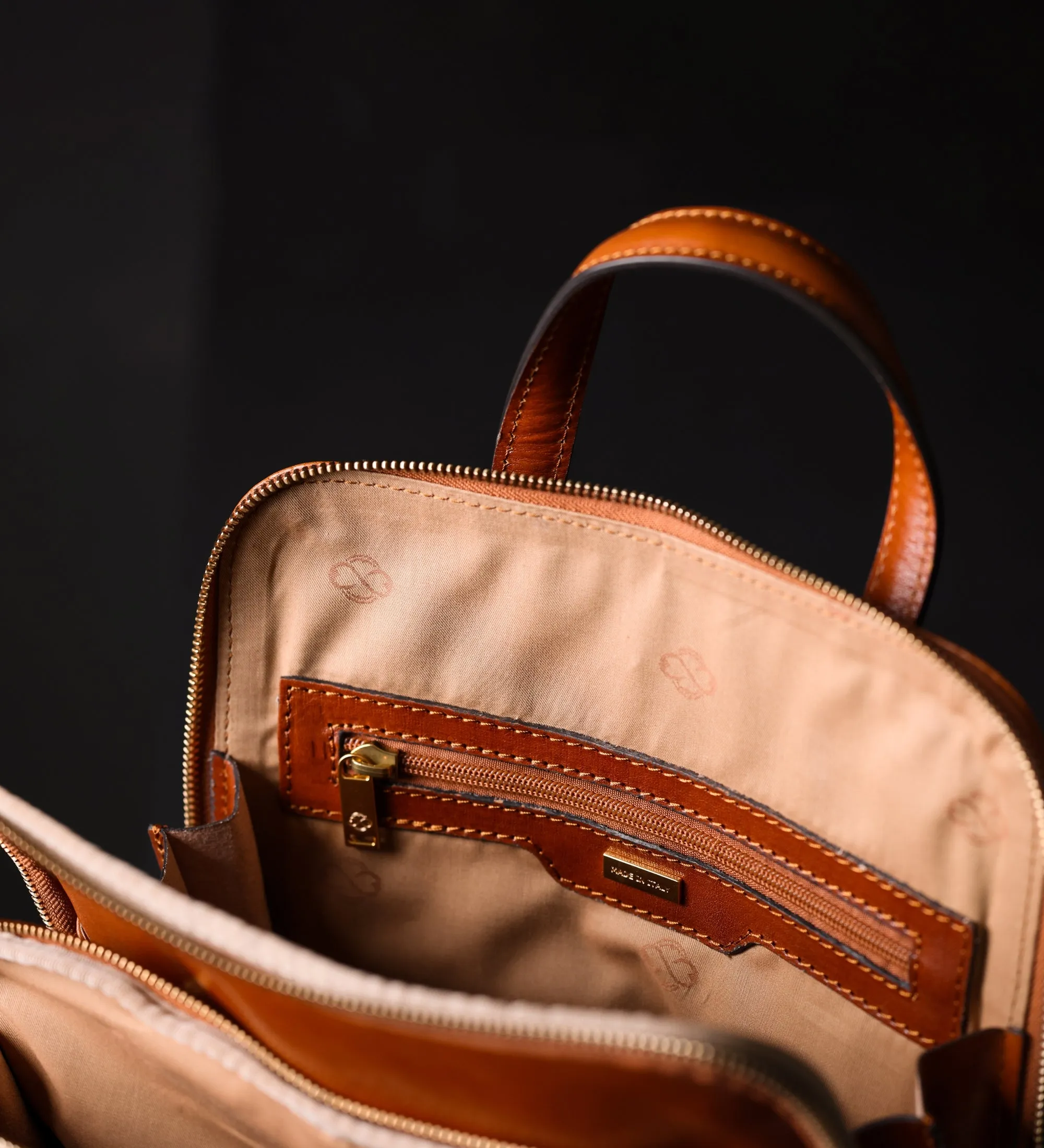 Womens Convertible Leather Backpack Shoulder Bag - Clarissa