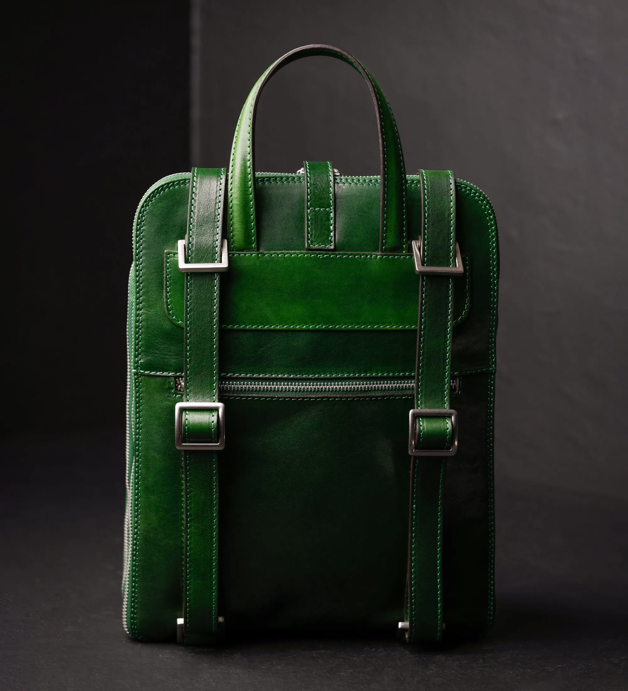 Womens Convertible Leather Backpack Shoulder Bag - Clarissa