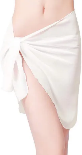 Women's Short Sarong Wrap Skirt Chiffon Swimsuit Cover up Beach Pareo Wraps