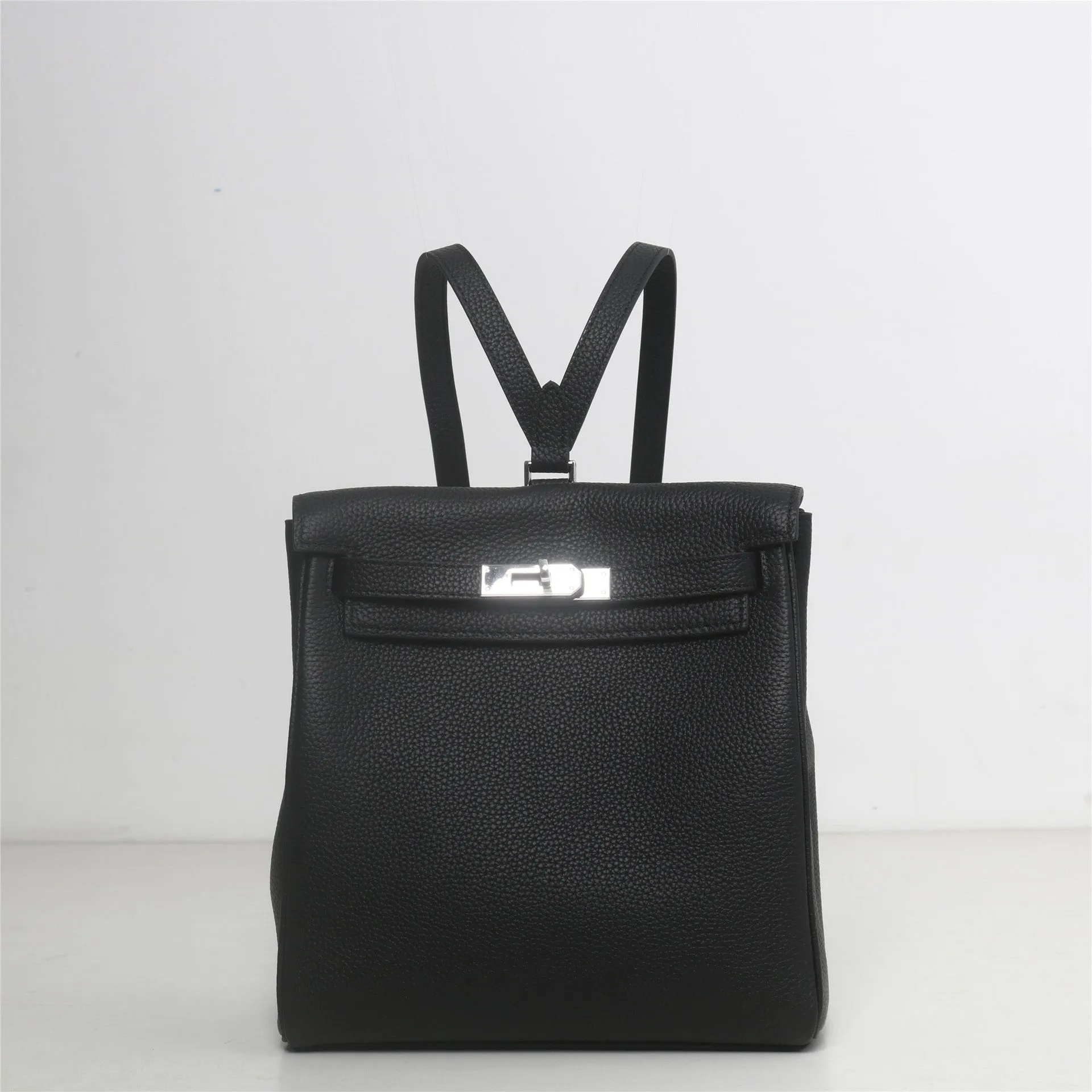 Womens Togo Leather Padlock Backpack